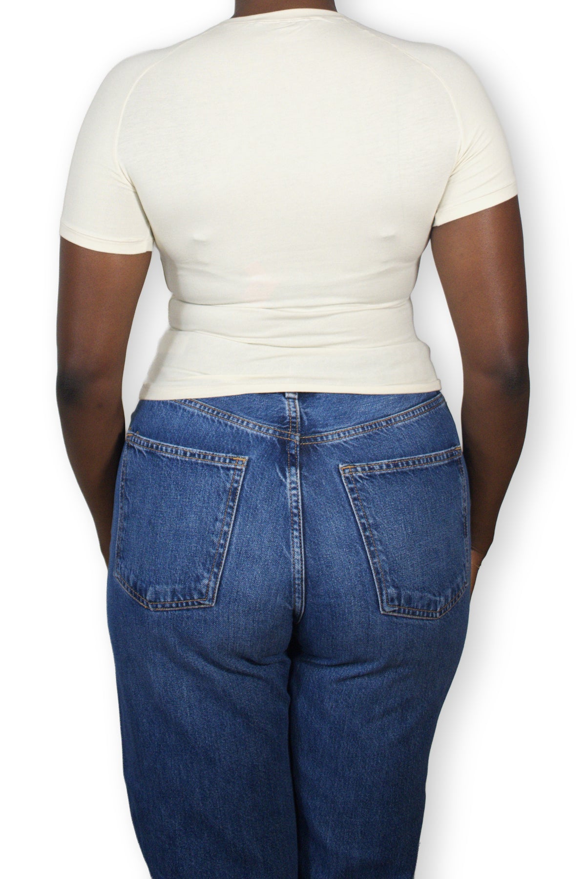 Nanziri Fitted Stretch Cotton Top in Beige