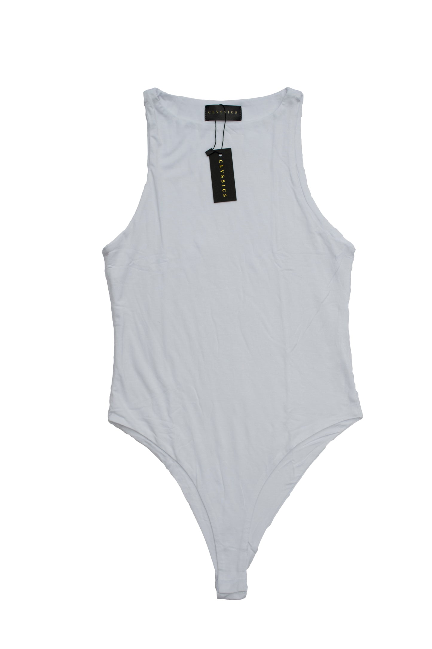 Katungi Racer Cut Bodysuit in White