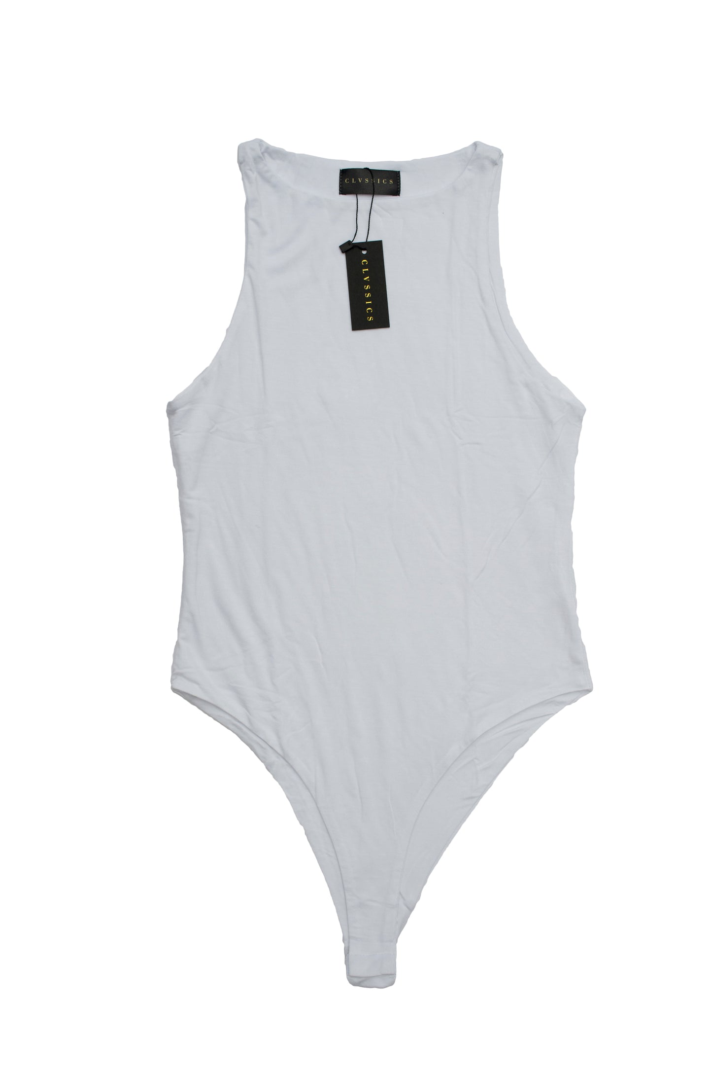 Katungi Racer Cut Bodysuit in White